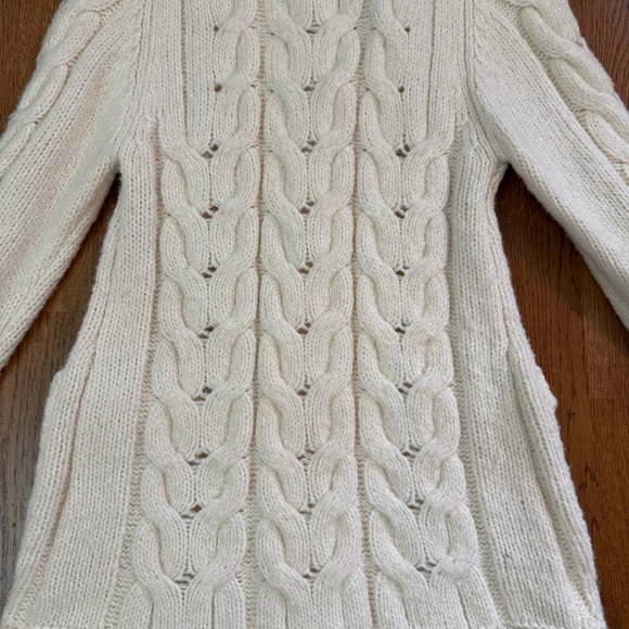Vintage Ivory Cable Knit Button Down Cardigan With Pockets Women Size Small - Picture 10 of 14